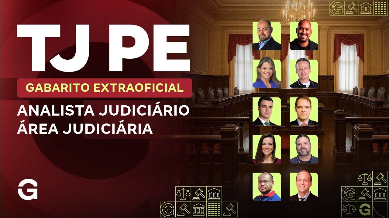 Concurso TJ PE | Analista Judiciário - Área Judiciária: Gabarito Extraoficial