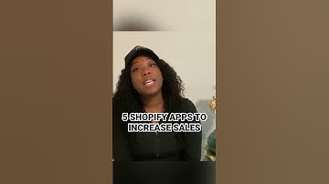 Shopify apps to use to increase sales! https://youtu.be/uyAqMh_-41I #shopify