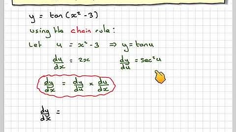 The derivative of tan of a function using the chain rule