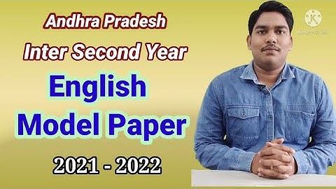 AP Inter Second Year English Model Question Paper | 2021 - 2022 | Andhra Pradesh Intermediate