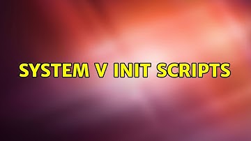 System V init scripts