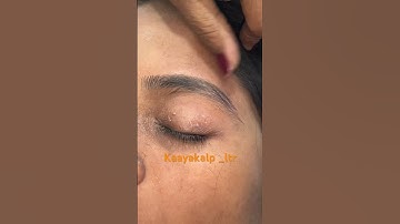#left side Eyebrow threading #niche ka shape de