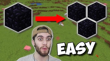 (1.16+) Simple Way To Get OBSIDIAN In Minecraft! - Easy Obsidian Farming!