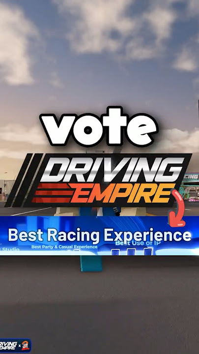 Vote Driving Empire for the Roblox Innovations Best Racing Experience Award!