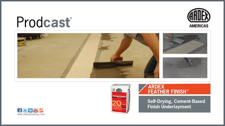 ARDEX FEATHER FINISH® Self-Drying, Cement-Based Finish Underlayment - Prodcast®