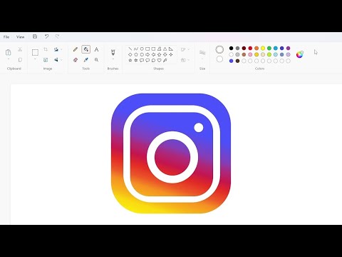 How to draw an Instagram icon using MS Paint | How to draw on your computer
