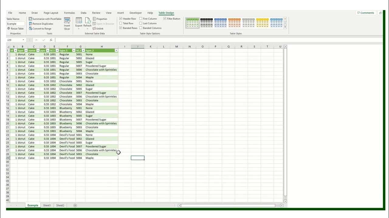 Import nested json file data into excel using power query in tabular
