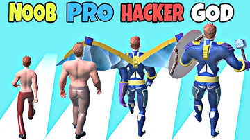 NOOB vs PRO vs HACKER vs GOD in Heroic Run 3D