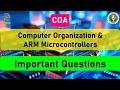 COA Important Questions | Computer Organisation & ARM Microcontroller