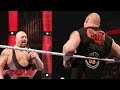 Brock lesnar lays waste to big show raw oct 5 2015