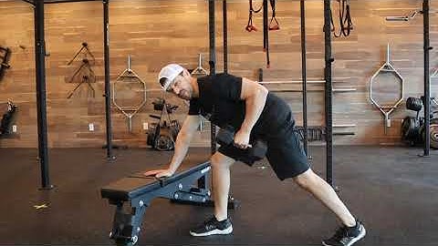 Dumbbell Split Stance 3-Point Row