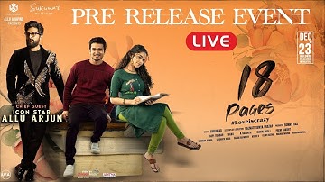 18 Pages Pre Release Event LIVE | Allu Arjun | Nikhil, Anupama | Sukumar | Gopi Sundar