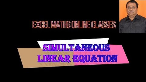 Simultaneous Linear Equations -  3 - Cramer
