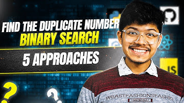 287. Find the Duplicate Number | Day 013 | 5 Ways | Binary Search | Bit Manipulation | Slow & Fast