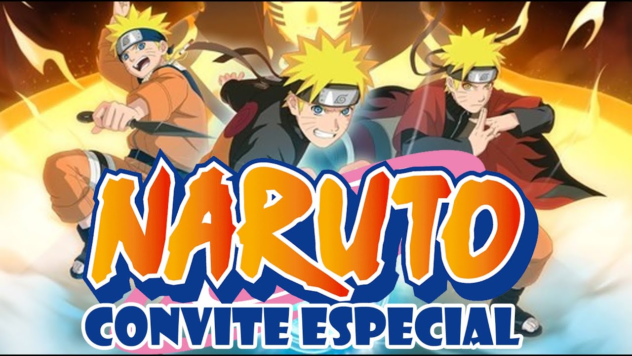 Quadro de recados para aniversário Naruto. - Convite em Vídeo