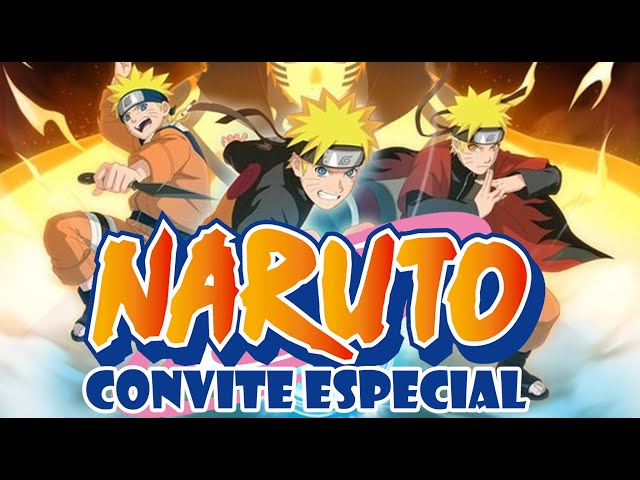 Convite Animado Aniversário Naruto Shippuden - 2 Fotos