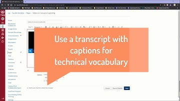 Canvas Quick Tips: How to Add Captions to Videos in Canvas