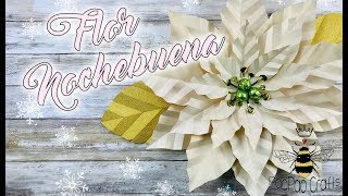 Flor Nochebuena Blanca | Flor Pascua | Moldes GRATIS | Flores de papel |  Poinsettia paper flower - YouTube