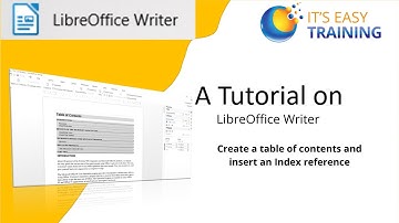 This video explains how to create a table of contents in LibreOffice Writer