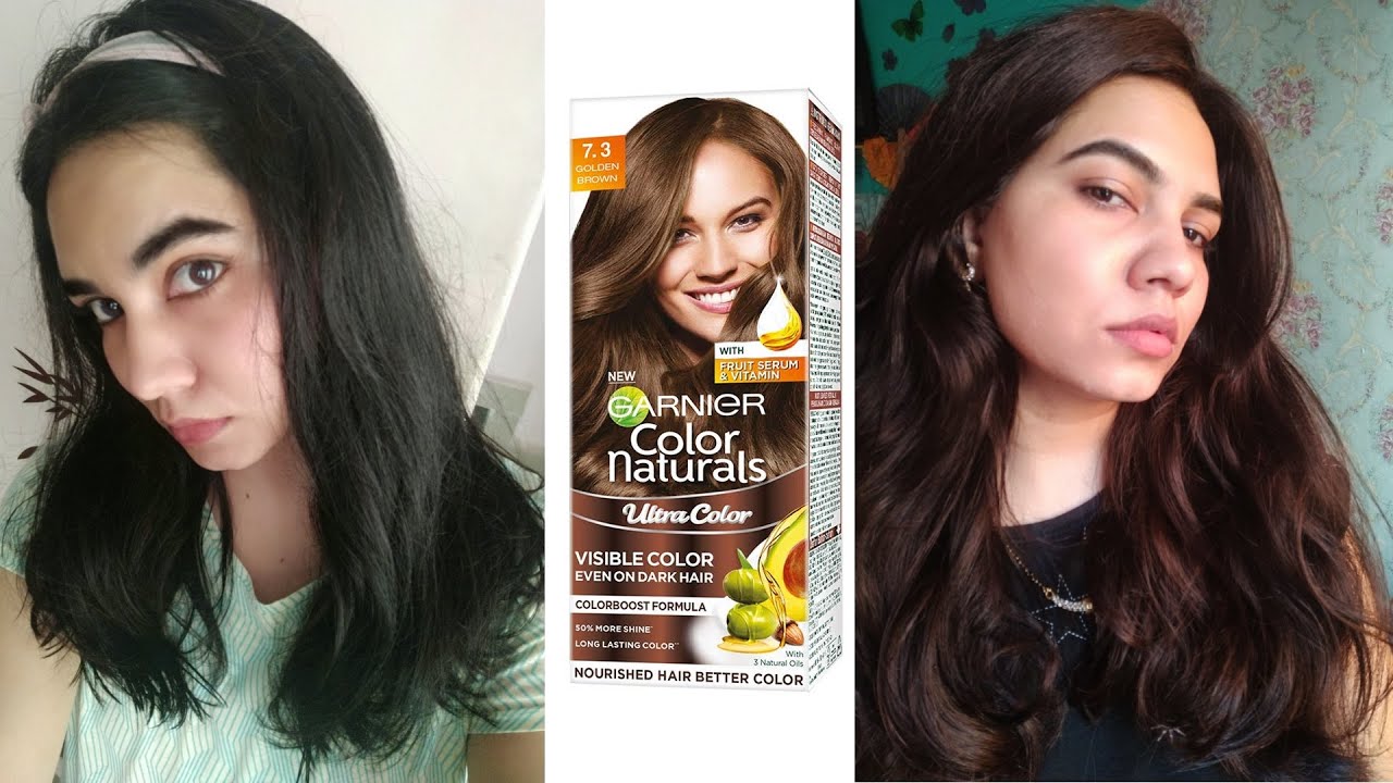 Get Golden Hair colour at home with Garnier Colour Naturals|Golden Brown  Global Highlight  review - YouTube