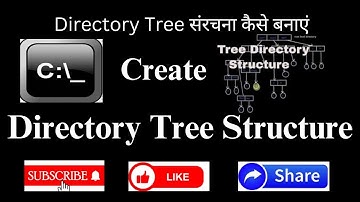 How To Create Tree Structure In MS DOS Command Prompt || Tree Command In MS DOS In Hindi