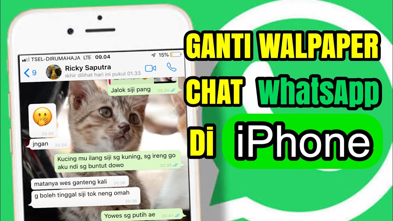  Cara  ganti  walpaper chating WhatsApp  di  iphone  tips  