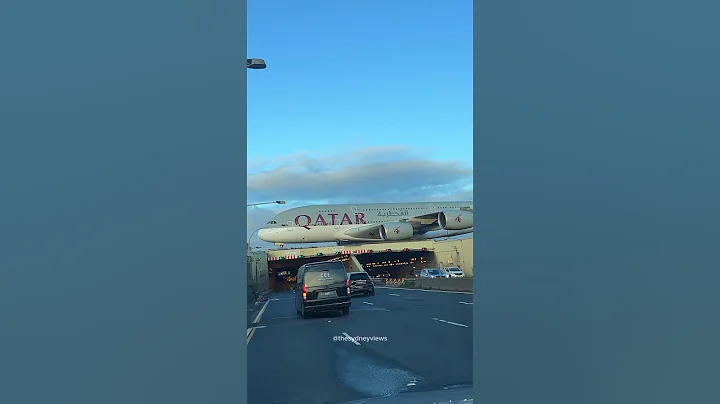 Qatar Airways A380 From M5 #sydney #qatarairways #a380 #australia #shorts #planespotting