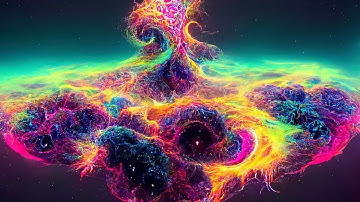 Psychedelic Neon Nebula (Midjourney Init)