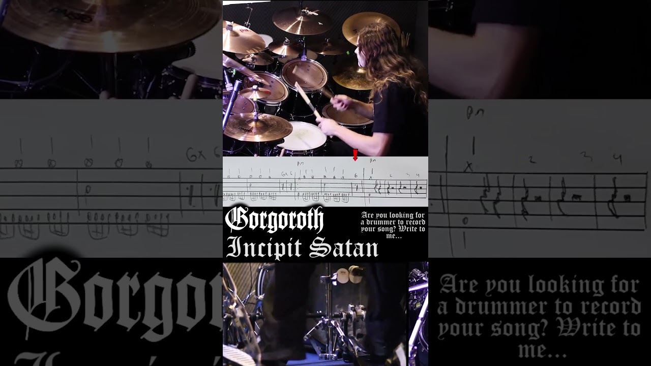 GORGOROTH - Incipit Satan - Double bass drumming - YouTube, image size:1280x720