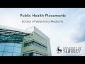 University of Surrey School of Veterinary Medicine Public Health Placements | University of Surrey