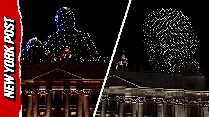 Spectacular Drone Show Lights Up the Night Sky Above the Vatican