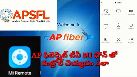 AP Fiber net TV control using MI Phone remote #No third party apps