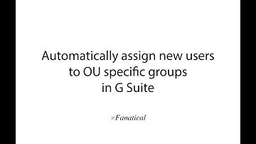 Automatically assign new users to OU specific groups in G Suite