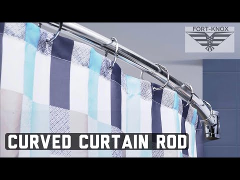 How to Install a Shower Curtain Rod into Tile | BEST Amazon Curtain Rod | Curved Shower Rod Upgrade