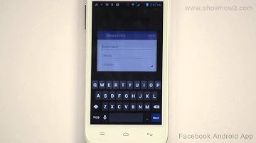 Facebook Android App - How To Create An Event
