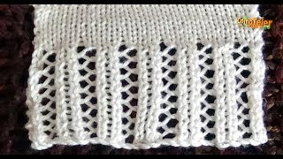 Cómo Tejer BORDE ELEGANTE - Knit Lace Edging - 2 agujas (384)