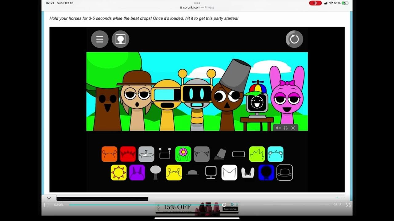How to actually get Incredibox Sprunki on mobile (Apple only) credits