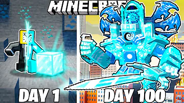 I Survived 100 Days as DIAMOND CLOCKMAN in Minecraft!