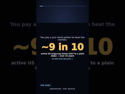 Thumbnail for You Pay a Pro to Beat the Market — Over 15 Years, ~90% Lose to the Index #shorts