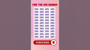 🧩 Bet You Can’t Spot the Odd Number Before Time’s Up! 🤔⏱️ #shorts #puzzle