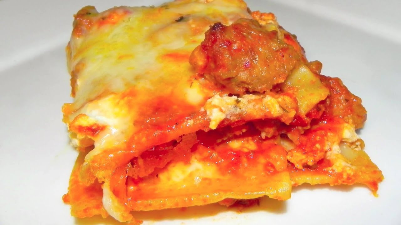 Italian Sausage Lasagna Recipe YouTube