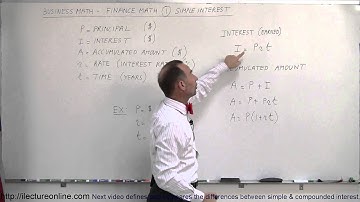 Business Math - Finance Math (1 of 30) Simple Interest