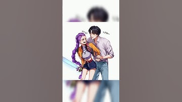kpop demon hunter 😘 zoey x mystery 💞 rumi x jinu 💞#kpopdemonhunters #anime