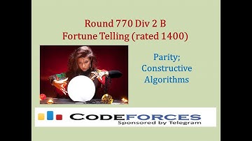 Codeforces Round 770 Div 2 B: Fortune Telling (rated 1400) – Parity; Constructive Algorithm