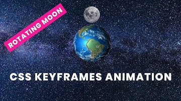 Rotate moon around earth | CSS Keyframes Animation Example