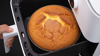 5-Minute Japanese Sponge Cake in the Air Fryer 🇯🇵 Simple & Delicious! screenshot 3