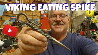 Forged Viking Eating Spike , Medieval Eating Pick