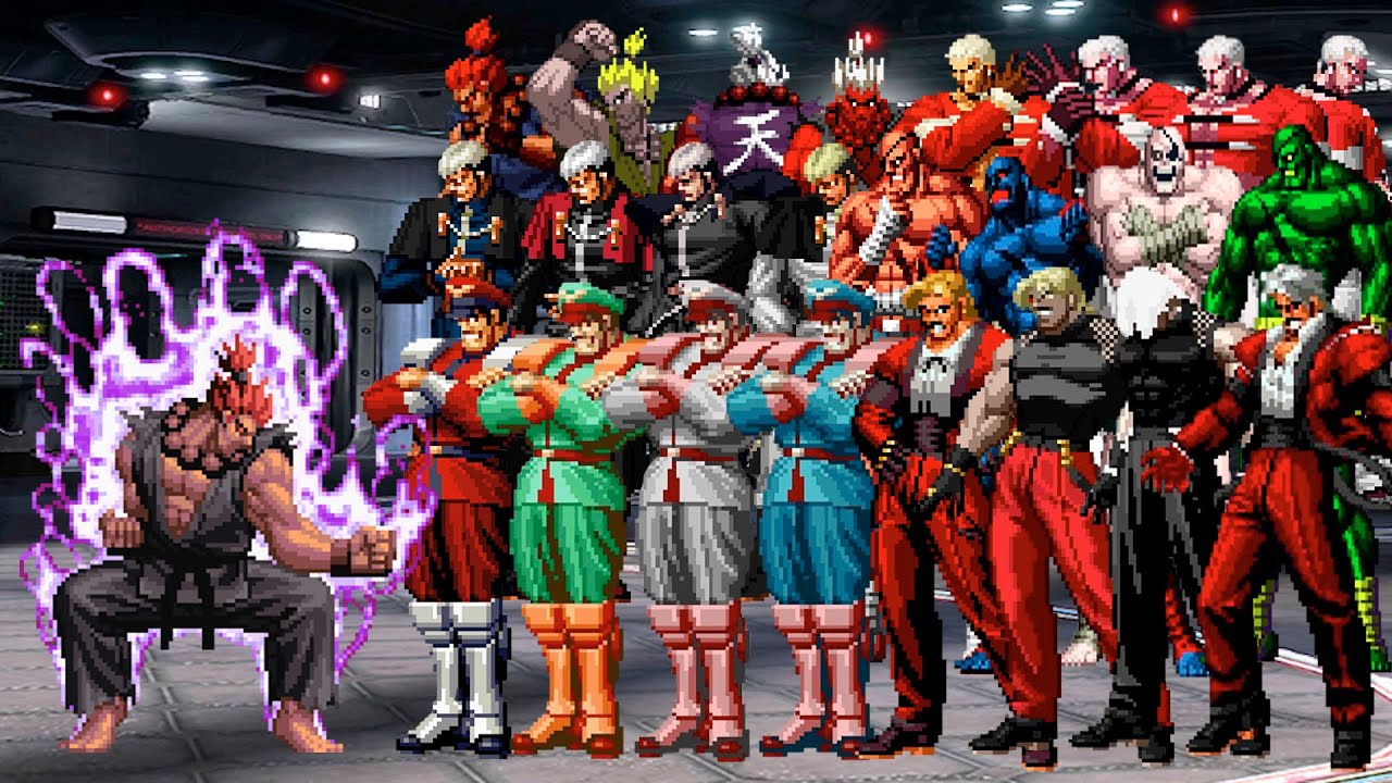 Akuma HY Vs Super Bosses Team Mugen