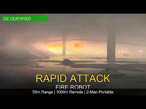 ASIntell Rapid Attack Firefighting Robot | Real Fire Test | CE-Certified | 55m Water Cannon
