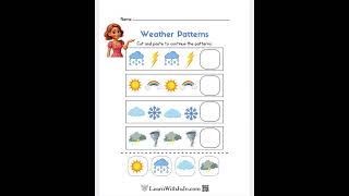 Weather Worksheets for Kindergarten & Preschool | Learn With JoJo – Classroom Songs